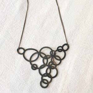Leather Circles Necklace